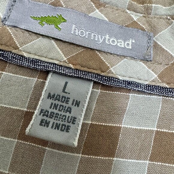 Horny Toad Shirt Mens Large L Long Sleeve Lightweight Organic Cotton Button Up - Picture 2 of 7